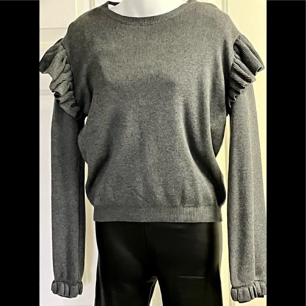 Dance & Marvel Ruffle Sweater- Medium
